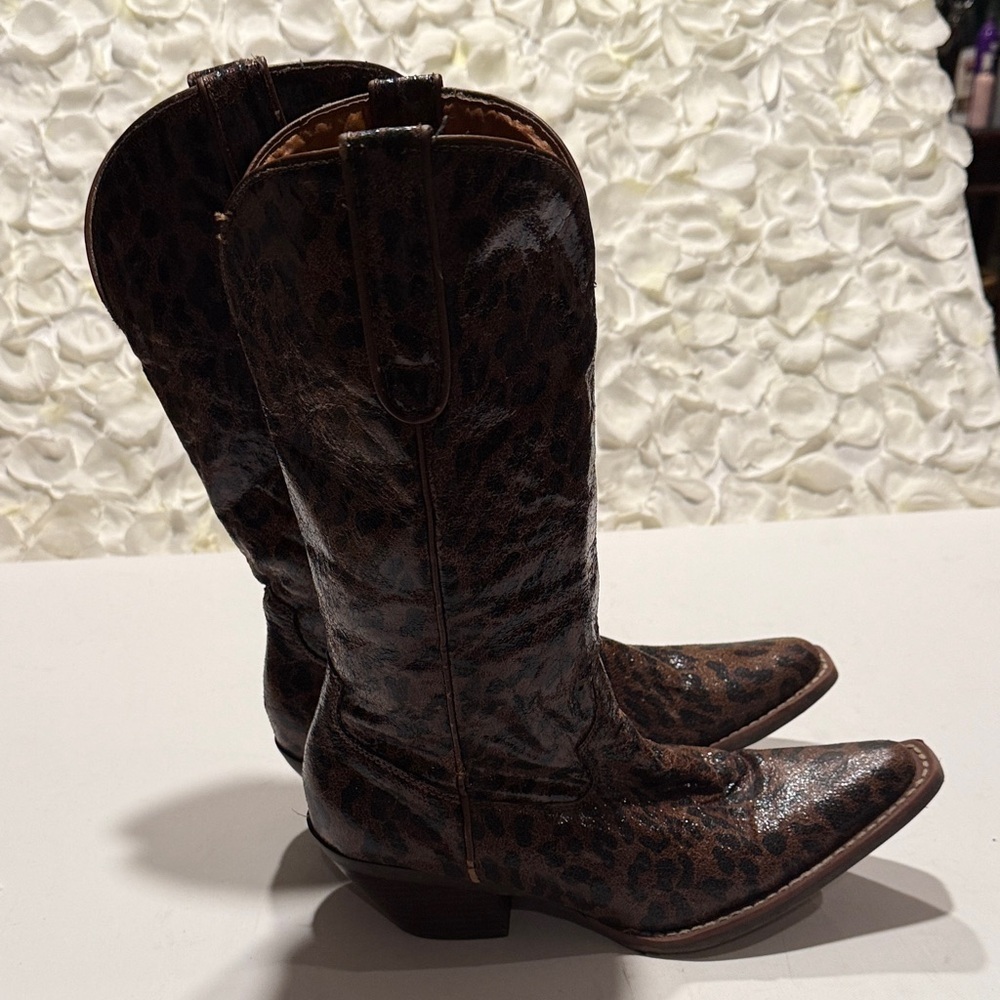 Nomad Brown Leopard Western Boots - Picture 2 of 5